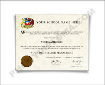 Fake Diploma from Chile University Chile D